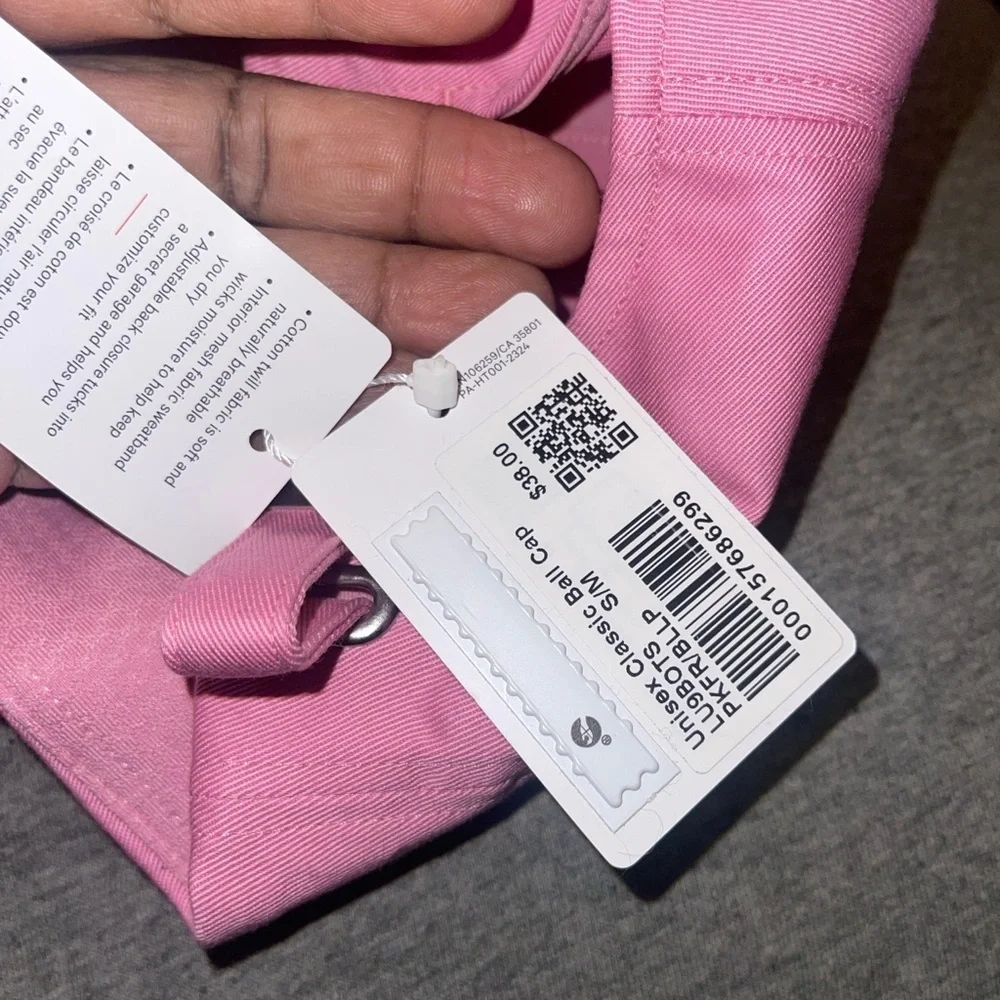 Lululemon Pink Frosting Unisex Classic Ball Adjustable Cap Size S/M NWT